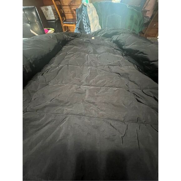 POL Womans Hooded Black Lightweight Oversized  Winter Puffer Jacket Sz S NWOT ** - Picture 5 of 8